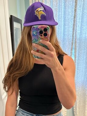 Minnesota Vikings NFL Reebok Fitted Hat 7 1/4 Purple Embroidered Logo